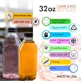 thumbnail image 2 of EcoQuality Empty Clear Plastic Juice Bottles with Tamper Evident Caps 32 OZ Quart Bottles - Smoothie Bottles - Ideal for Juices, Milk, Smoothies, Juice Containers and even Meal Prep (32 ounce) (50), 2 of 3