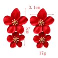 thumbnail image 2 of Pendientes Sense Pendientes Estilo Pendientes Distintivos Multicolor Doble Capa Flor Pendientes Sencillos para Mujer, 2 of 6