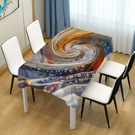 

ALAZA Abstract Swirl Rectangle Tablecloth Tablecover Dinning Table Cloth 60 x90