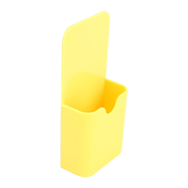 Organizador magnético de pizarra, caja de almacenamiento magnético multifuncional para lápices, amarillo