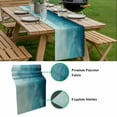 thumbnail image 5 of Blue Teal Ombre Table Runner - 72 Inch Long, Kitchen Dining Table Runner Dresser Scarves, Coastal Beach Modern Abstract Art Farmhouse Decor for Coffee Tables Wedding Party Banquet, 5 of 8