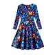 thumbnail image 2 of Vestido Funnycokid Butterflies para niñas, tallas 10-12, manga larga, 2 of 6