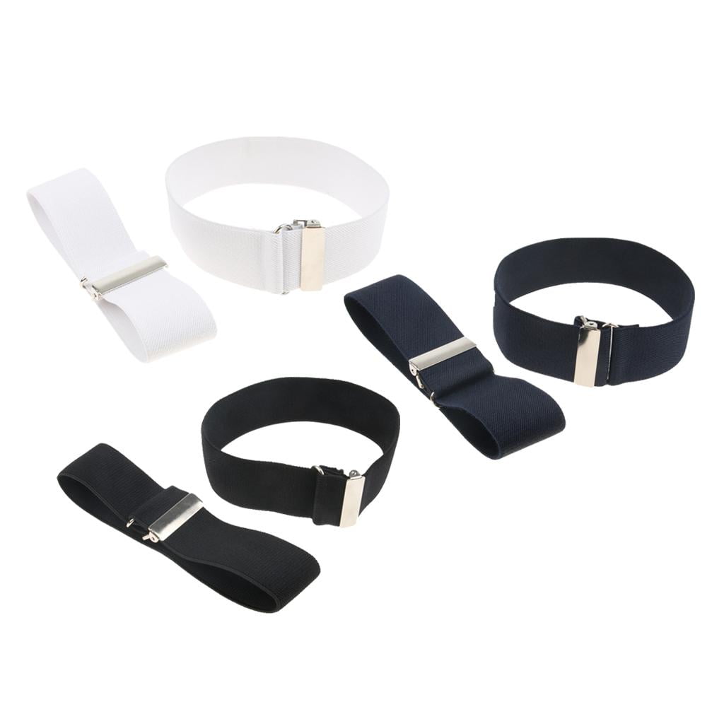 6Pcs Adjustable Shirt Arm Sock Garter Band Slip Sleeves Holder 3 Colors