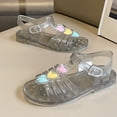 thumbnail image 6 of CYRBOKO Toddler Girls Jelly Sandals, Beach Breathable Open Toe Soft Soled Summer Shoes Black Size 7(Toddler), 6 of 6