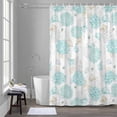 thumbnail image 5 of Teal Coral Shower Curtains for Bathroom, Watercolor Conch Shell Ocean Coastal Washable Fabric Shower Curtain with Hooks Waterproof Bathroom Decor Sets, 36 x 78 Inches, 5 of 9