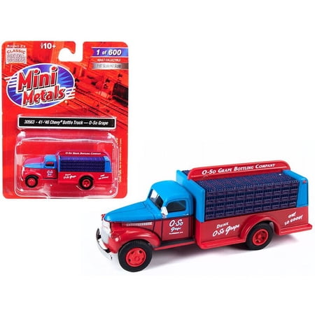 1941-1946 Chevrolet Delivery Bottle Truck O-So Grape 1/87 (HO) Scale Model by Classic Metal Works