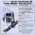 thumbnail image 3 of Anime Durag and Silk Bonnet 2pcs Set for Men Women, Silky Design Satin Fabric Comfort Compression, White Huey, 3 of 7