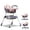Graffiti Pink, variant on 3-in-1 Multi-Use Folding High Chair, Toddler Dining Booster Seat for Eating, Grey