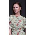 thumbnail image 3 of Bimba Robe Kimono Imprimée en Rayonne Bégonia & Rayures Manches Longues Maxi Fendue d'Été-moyen, 3 of 6