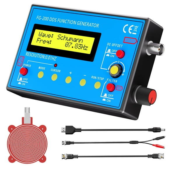 Generador de señales Seesii 1Hz-500kHz DDS con resonador Schumann