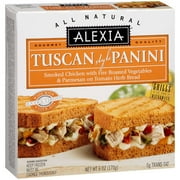 All Natural Alexia: Gourmet Quality Tuscan Style Smoked Chicken Panini, 6 oz