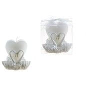 Double Heart Candle - Double Swan with Heart Candle (48 Units Included)
