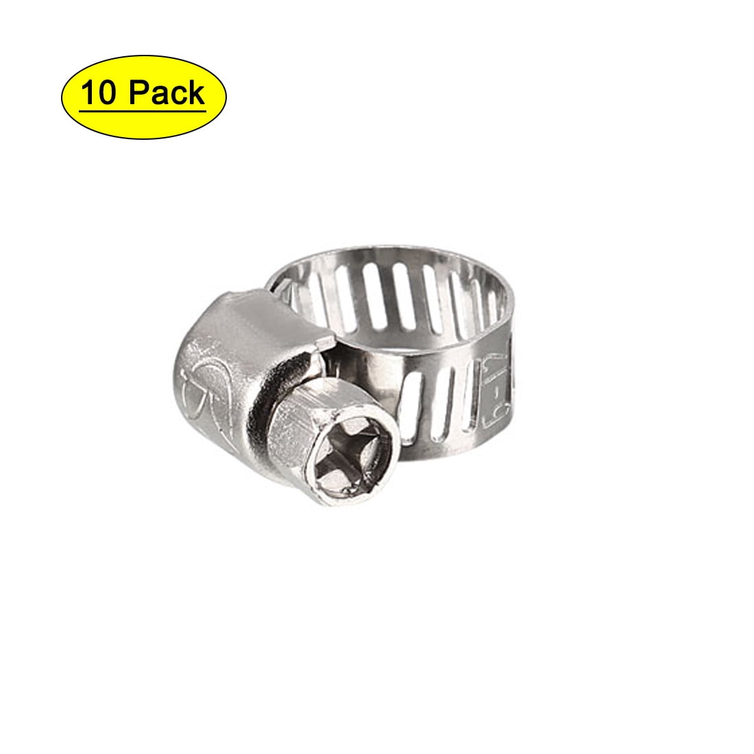 Houseuse 20 Pcs 6-12mm Hole Dia Metal Adjustable Cable Tight Worm Gear Hose Clamp Houseuse 20 Pcs 6-12mm Hole Dia Metal Adjustable Cable Tight Worm Gear Hose Clamp