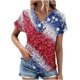 thumbnail image 2 of Fiudx Ropa de Mujer Top de Primavera/Verano de Manga Corta Informal de Moda con Cuello En V para Mujer, 2 of 5