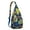 Blue, variant on Boho Gothic Skull Drawstring Backpack – Artistic Day of the Dead Mandala Skull Design – Vintage Floral Skeleton Print Travel & Hiking Bag for Alternative and Mystic Style Lovers