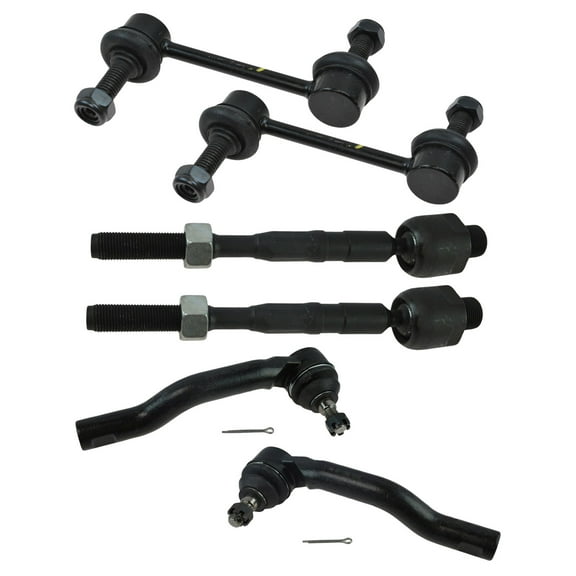TRQ Inner Outer Tie Rod Sway Bar Link Kit Set of 6 for Ford Edge Lincoln MKX PSA28685