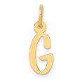 thumbnail image 1 of Diamond2Deal 14K Yellow Gold Small Slanted Block Letter G Initial Pendant for Women, 1 of 5