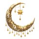thumbnail image 3 of Adhesivos de pared 3D con diseño de luna y estrellas en relieve en forma de media luna, 3 of 4