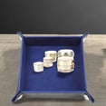 thumbnail image 2 of PU Leather Folding Square Rectangular Tray Sundries Storage Box Desktop Game Dice Storage Tray, 2 of 4