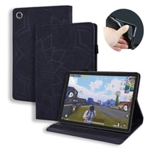 Dteck for Kindle Fire Max 11 Case (13th Generation, 2023 Release) 11 Inch, Slim Embossed PU Leather Folio Flip Cover with Card Holder Anti-Slip Multi-Angle Stand,Black