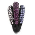 thumbnail image 4 of TK1831 - IP Black(Ion Plating) Stainless Steel Ring with Top Grade Crystal  in Multi Color Size 6, 4 of 4