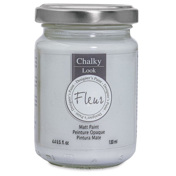 Fleur Chalky Look Paint - All About Grey, 4.4 oz jar