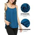 thumbnail image 3 of QRIC 2-Pack Women Cami with Built in Bra Cup Summer Casual Flowy Swing Pleated Tank Top with Adjustable Strap, XL, 3 of 8
