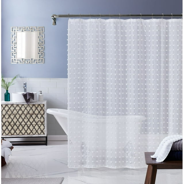 homeroots Rideau de Douche Transparent Blanc 399724
