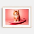 thumbnail image 2 of surfer cat 03 - Photography Cat Animal Surrealism Humor Pastel Surfboard Unframed Wall Art Print 4 x 6 inches, 2 of 7