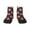 2 Black-2, variant on American Football and Fire Flames Pattern Quarter Crew Socks,Toe Seamed Ankle Socks,Cotton Cushioned Breathable Athletic Crew Sports Socks