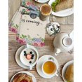 thumbnail image 4 of Spring Kitchen Dish Towels for Drying Dishes Set of 2, Farmhouse Retro Truck Botanical Rose Butterfly Waffle Weave Microfiber Hand Tea Bathroom Towels Quick Dry & Absorbent Towel 15.7x23.6, 4 of 7
