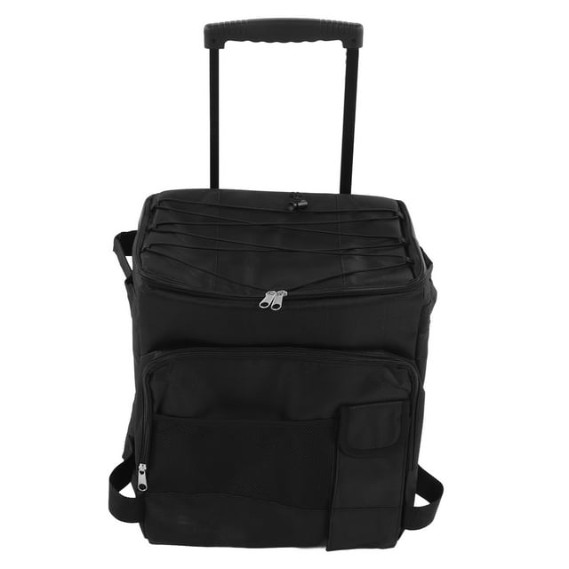 Rolling Cooling Bag, Oxford Cloth Leakage Proof Wide Application Large Capacity Portable Dual Zipper Rolling Cooler for Snacks for Beach