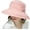 Button Decoration-pink, variant on Womens Cotton Wide Brim Sun Hats UPF50+ UV Packable Beach Hat Summer Bucket Cap for Travel