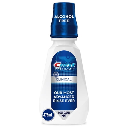 Crest Pro-Health Clinical Alcohol Free Gingivitis Protection Mouthwash, Deep Clean Mint, 16 fl oz