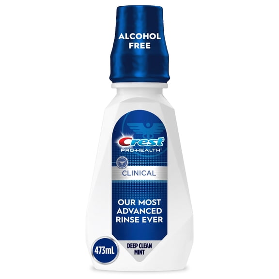 Crest Pro-Health Clinical Alcohol Free Gingivitis Protection Mouthwash, Deep Clean Mint, 16 fl oz