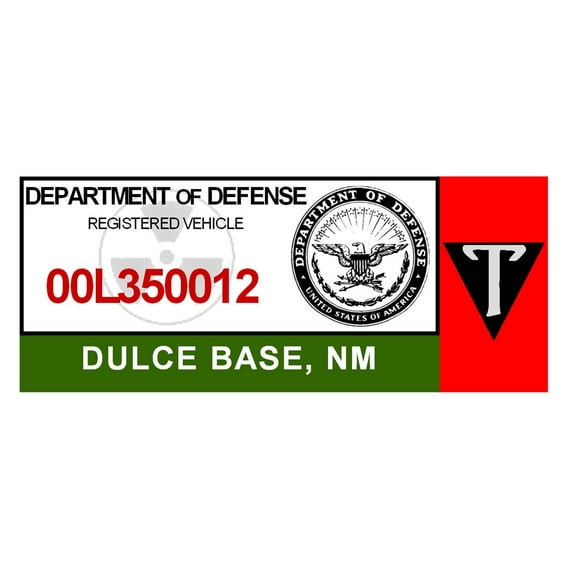 Dulce, New Mexico Secret Military Base Parking Decal - DD2220 UFO Alien Base
