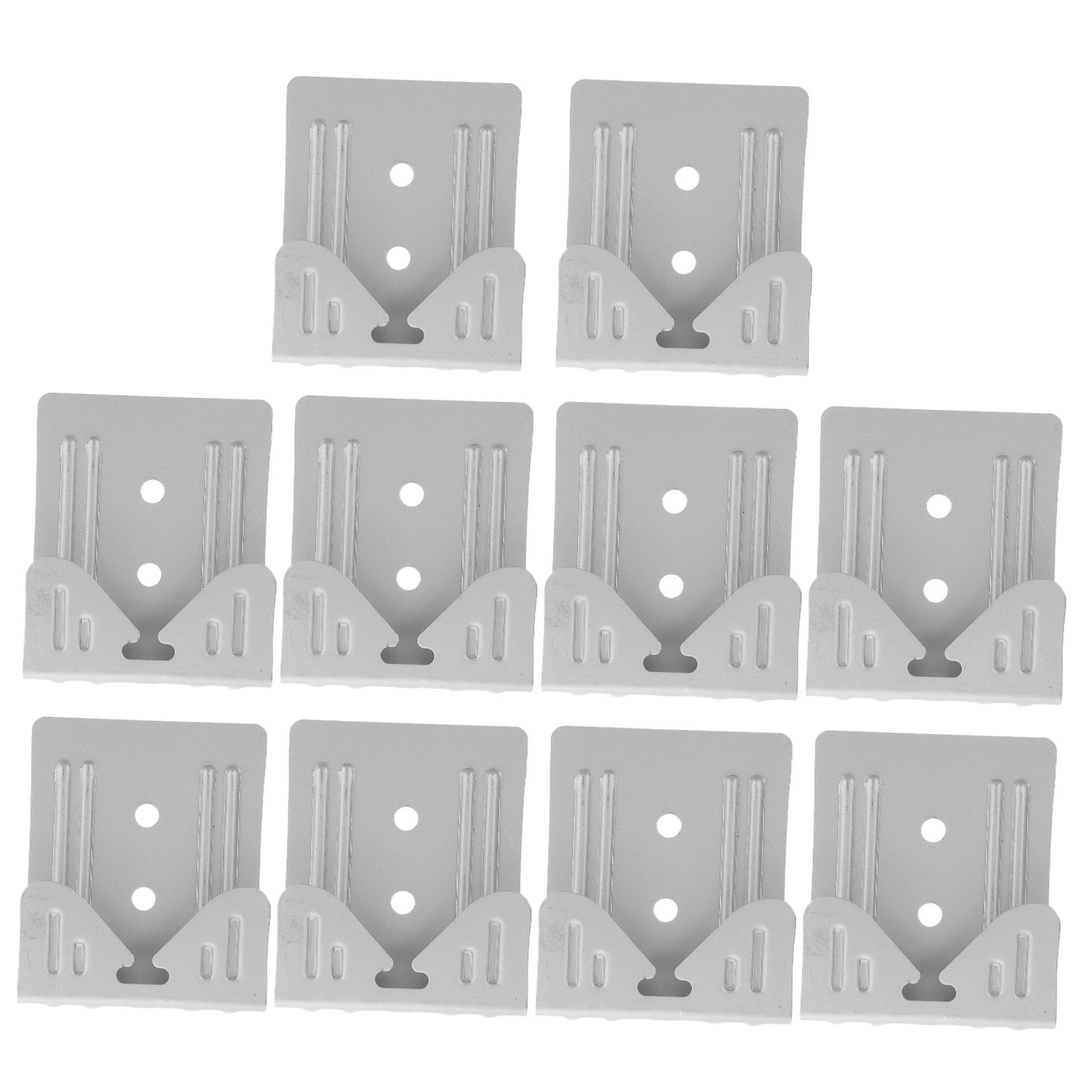 LEORX 10Pcs Corrosion Resistance Metal Mirror Holder Clip Picture Hanging Supplies 3.54X2.95X1.18in