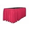 thumbnail image 3 of LA Linen Polyester Poplin Table Skirt 14 -Foot by 29-Inch Long with 10 L-Clips, Fuchsia, 3 of 3