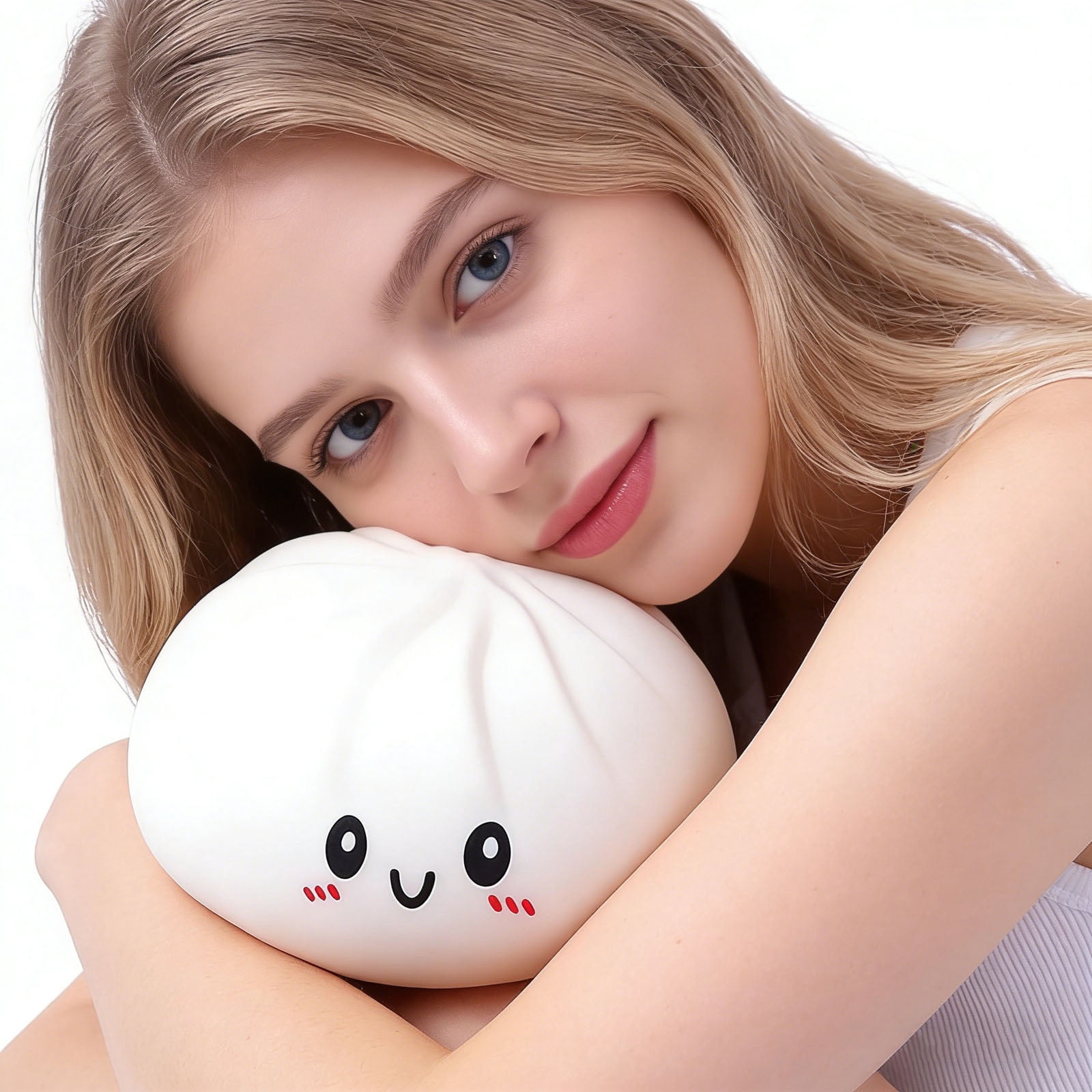 Giant Dumpling Squishy 10 Inch Jumbo Dumpling Stress Ball Soft Squeeze Decompression Dough Anxiety Relief Fidget Toy
