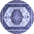 thumbnail image 1 of Ahgly Company Indoor Round Abstract Blue Modern Area Rugs, 5' Round, 1 of 4