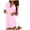 Pink-01, variant on perfectbot Nightgown for Women Sleepwear Summer Relaxed Fit 3/4 Sleeve Night Dress Comfort Night Gowns Woman Clothes