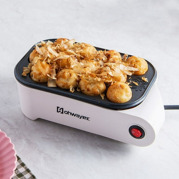 Octopus Ball Maker Takoyaki Baking Pan Electric Taiyaki Machine Sausage Hotdog Eggs Omelette Grill Japanese Fish-shape,USB chargeable