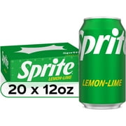 Sprite Lemon Lime Soda Soft Drinks, 12 fl oz, 20 Pack