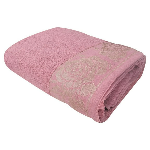 Toalla Medio Baño colores varios, 140x70cm - Suave Y Absorbente- Cenefa Bordada
