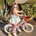 thumbnail image 6 of ACEGER 18 Inch Girls Bike with Basket and Training Wheels for Ages 7-12, Purple, 6 of 9