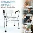 KingPavonini Bath Chair with Arms, Large Bariatric Shower Stool with