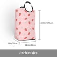 thumbnail image 2 of Xecao Floral Strawberr for Laundry Basket,Collapsible Large Laundry Hamper,Wash Bag for Laundry Room, Rolling Laundry Basket with Handles, 2 of 5