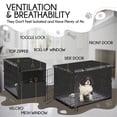 thumbnail image 2 of NEH Dog Crate Cover, Waterproof Crate Cover Outdoor Indoor, Small Dog Crate Cover, Universal Fit Wire Crate Cover, Breathable Privacy Kennel Cover - Fits Pet Crates 30"L x 19"W x 21"H, 2 of 9