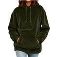thumbnail image 2 of BRGZLK Pet Pouch Hoodies for Women Oversized Trendy Casual Solid Color Long Sleeve Loose Cozy Fleece Sweatshirts Puppy Carrier Holder Sweatshirt Army Green M, 2 of 8