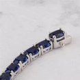 thumbnail image 2 of Oval Cut Lab-Created Blue Sapphire Tennis Bracelet for Women, 925 Sterling Silver, Prong Set, Elegant Gift for Her, Timeless Design, Jewelry for Special Occasions, 2 of 5